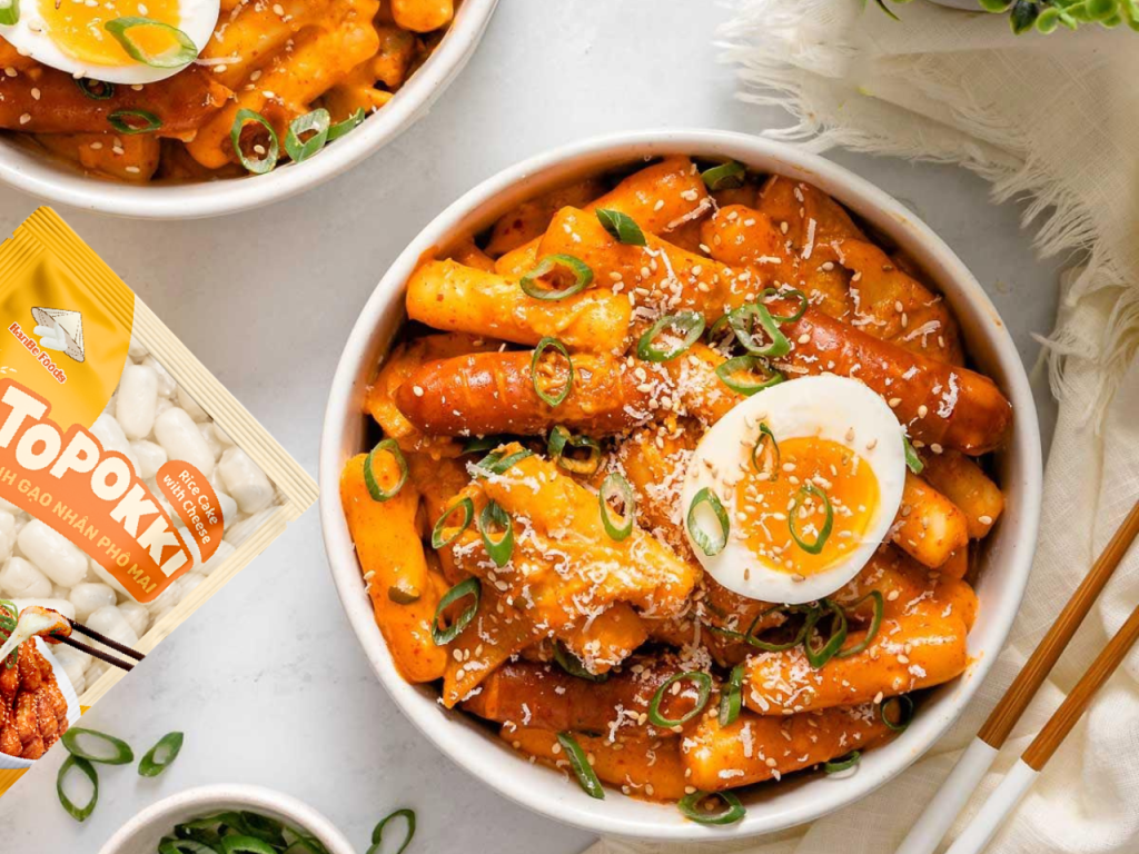 bánh gạo hàn quốc nhân phô mai