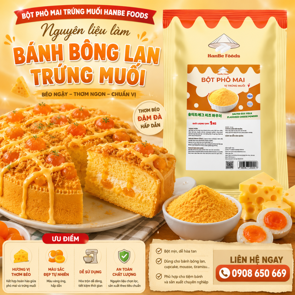 Bột Phô mai trứng muối