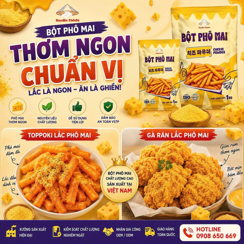 Bột phô mai lắc khoai tây Bột phô mai lắc khoai tây